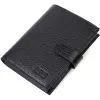 Портмоне Bond Accessories З натуральної зернистої шкіри Чорне (22055)