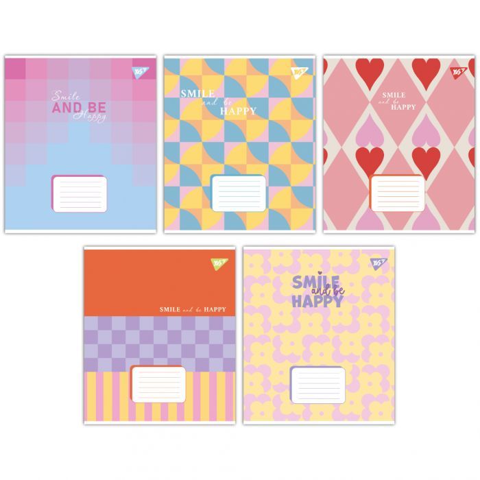 Зошит Yes Smile and be happy А5 48 аркушів лінія (767392)