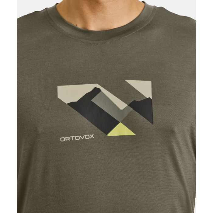 Футболка Ortovox 140 Cool Landscape Ts Mns hot orange - L - оранжевий (025.001.1243) зображення 5