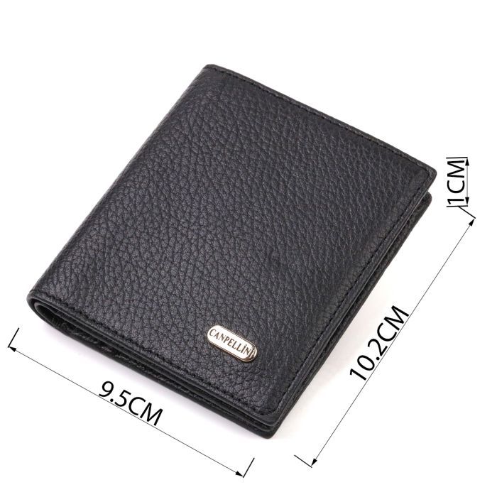 Портмоне Canpellini З натуральної шкіри Чорне (21742) зображення 3