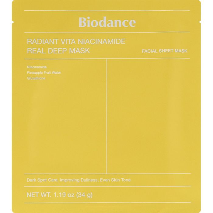 Маска для обличчя Biodance Radiant Vita Niacinamide Real Deep Mask 34 г (8809937361459)