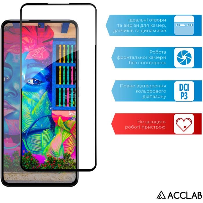 Стекло защитное ACCLAB Full Glue Xiaomi 13T Pro Black (1283126582585) изображение 5