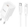 Зарядний пристрій HOCO C146A Charm USB-C PD20W + cable USB-C to Lightning White (6942007630252)