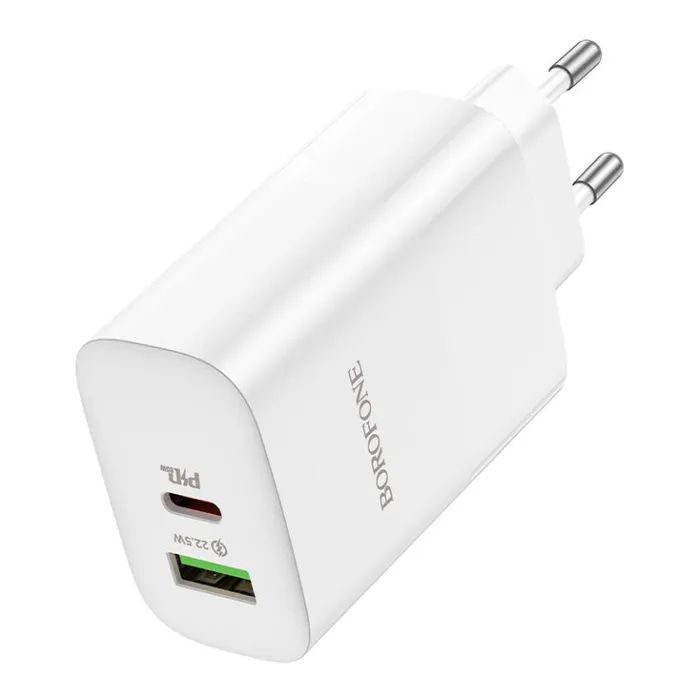 Зарядний пристрій BOROFONE BN10 Sunlight 1xUSB-C PD65W + 1xUSB-A White (6974443388190) зображення 3