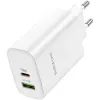 Зарядний пристрій BOROFONE BN10 Sunlight 1xUSB-C PD65W + 1xUSB-A White (6974443388190) зображення 3