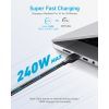 Дата кабель USB-C to USB-C 0.9m 240W nylon 310 black Anker (A81D5H11) зображення 2