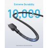 Дата кабель USB-C to USB-C 0.9m 240W nylon 310 black Anker (A81D5H11) зображення 3