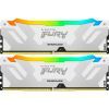 Модуль пам'яті для комп'ютера DDR5 48GB (2x24GB) 8000 MHz Renegade RGB White/Silver Kingston Fury (ex.HyperX) (KF580C38RWAK2-48) зображення 2