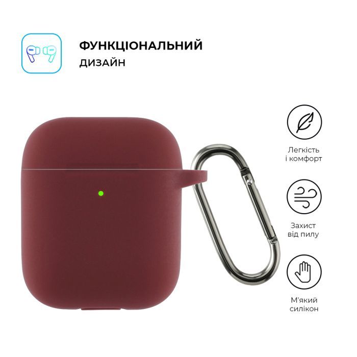 Чохол для навушників Armorstandart Ultrathin Silicone Case With Hook для Apple AirPods 2 Noctilucent (ARM59687) зображення 2