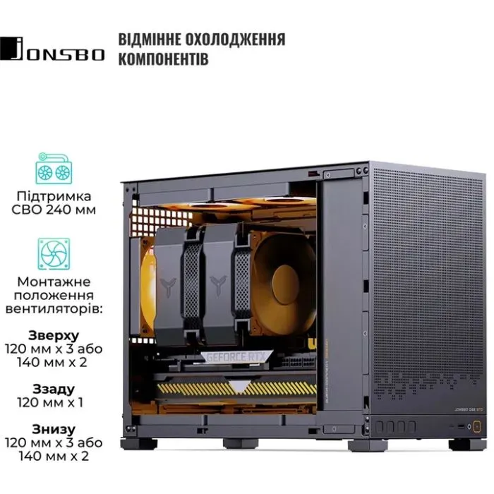 Корпус для ПК JONSBO D32 STD Black зображення 4