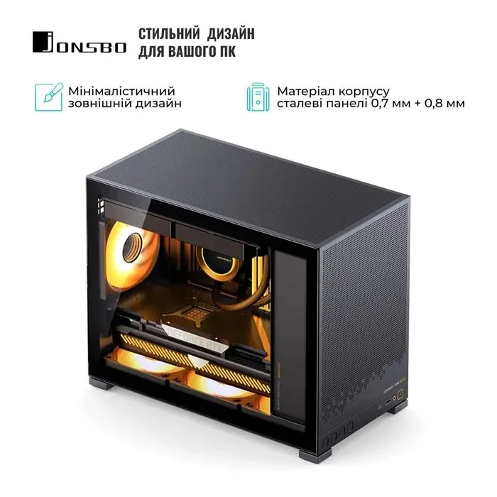 Корпус для ПК JONSBO D32 STD Black зображення 6