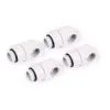 Фитинг для СЖО Alphacool Eiszapfen L-connector rotatable - 4pcs Set - White (17619)