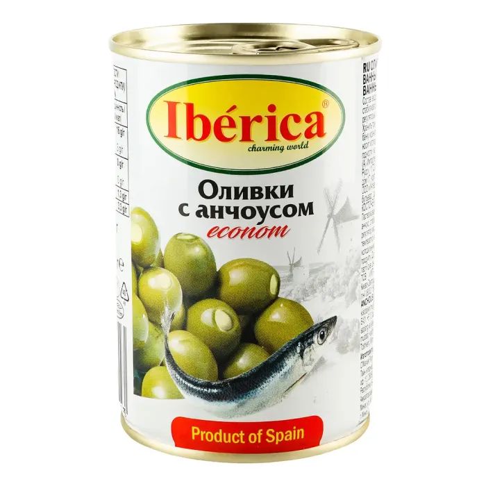 Овощная консервация Iberica Оливки фаршированные анчоусом 280 г (8436024298413) изображение 4