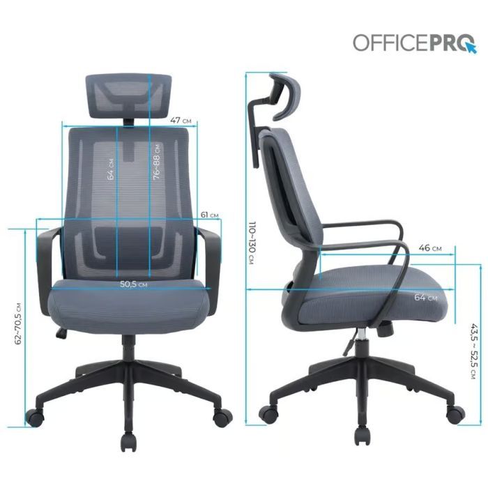 Офісне крісло OfficePro Harmony OC310-B-BL-BL (OC310-B-BL-BL) зображення 12