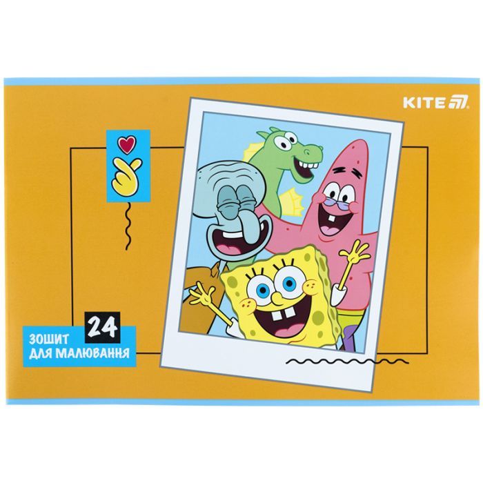 Альбом для рисования Kite SpongeBob SquarePants, 24 листа (SB25-242) изображение 5