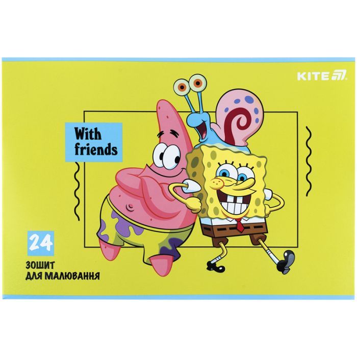 Альбом для рисования Kite SpongeBob SquarePants, 24 листа (SB25-242) изображение 9