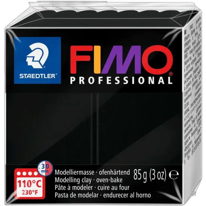 Пластика Fimo Professional, Чорна, 85г (4007817800300)