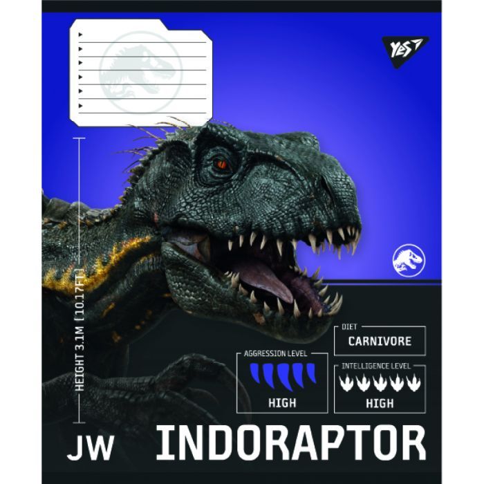 Зошит Yes JURASSIC WORLD Strength and Power А5 96 аркушів клітинка (767676) зображення 2