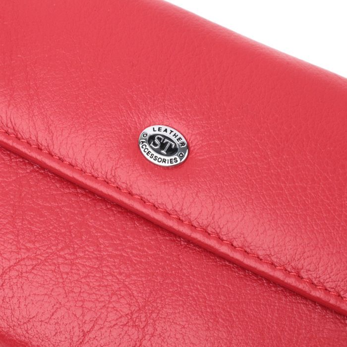 Гаманець ST Leather З натуральної шкіри Червоний (22699) зображення 5