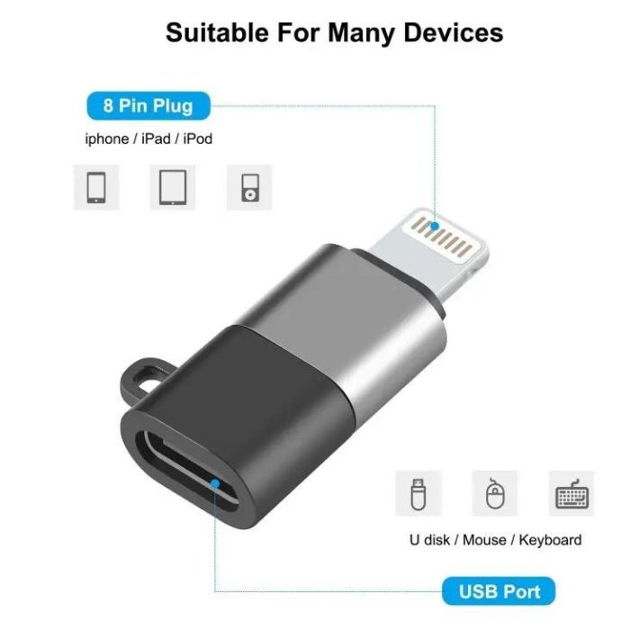 Переходник USB-C F to Lightning M charger-audio XoKo (AC-029) изображение 5