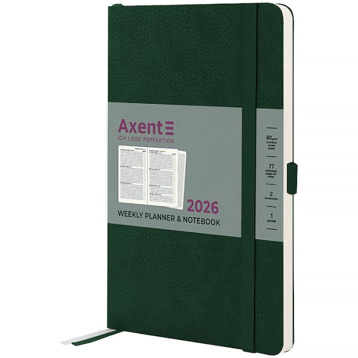 Тижневик Axent датований 2026 Partner Soft Skin 125х195, чорний (8509-26-01-A)