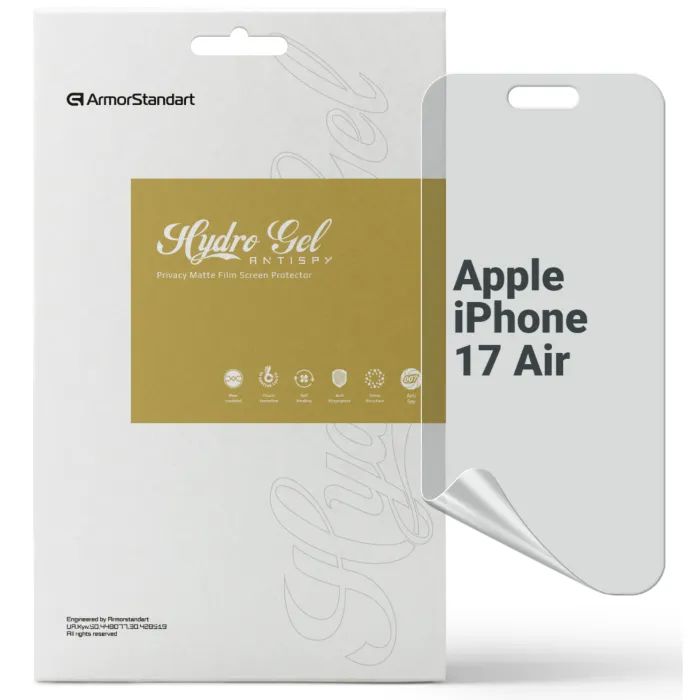 Плівка захисна Armorstandart hydrogel Anti-spy Apple iPhone 17 Air (ARM86182)