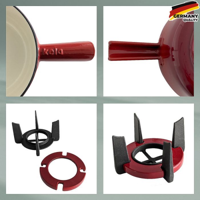 Набір для фондю Kela Calido, 9 предметів червоний (16621) зображення 3