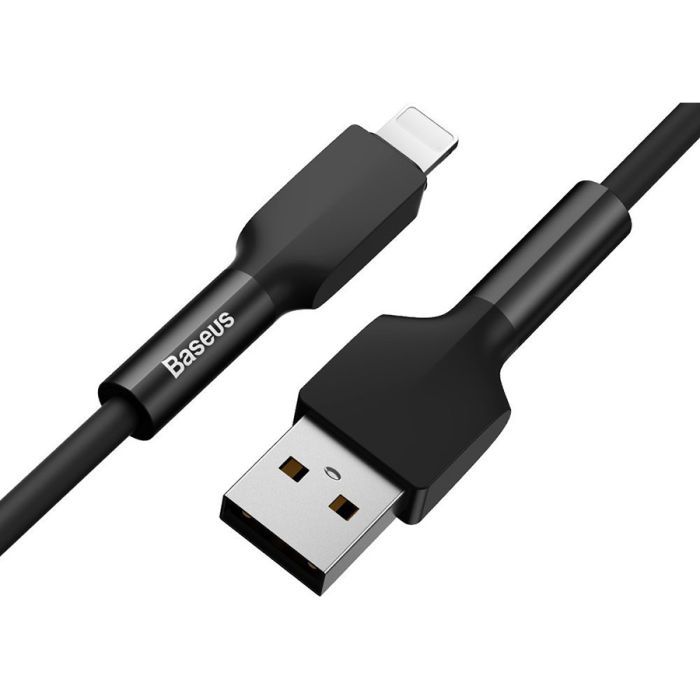 Дата кабель USB 2.0 AM to Lightning 1.0m black Baseus (CALGJ-01) зображення 2