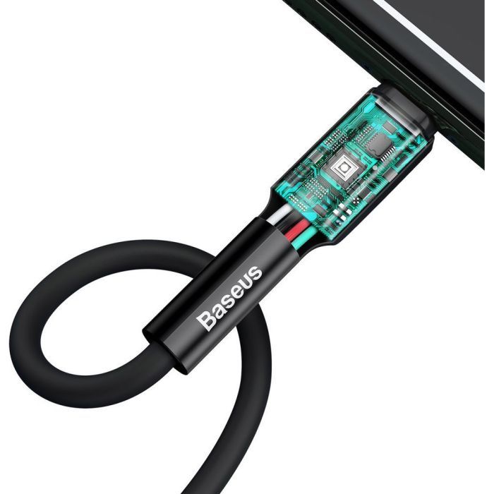 Дата кабель USB 2.0 AM to Lightning 1.0m black Baseus (CALGJ-01) зображення 5