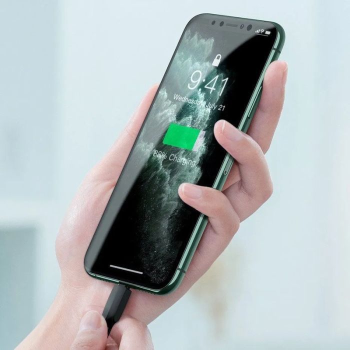 Дата кабель USB 2.0 AM to Lightning 1.0m black Baseus (CALGJ-01) зображення 6