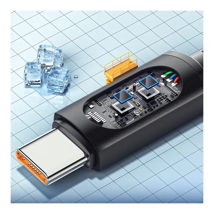 Дата кабель USB-C to USB-C 2.0m 100W LED black Essager (EXCTT1-XYA01-P) зображення 7