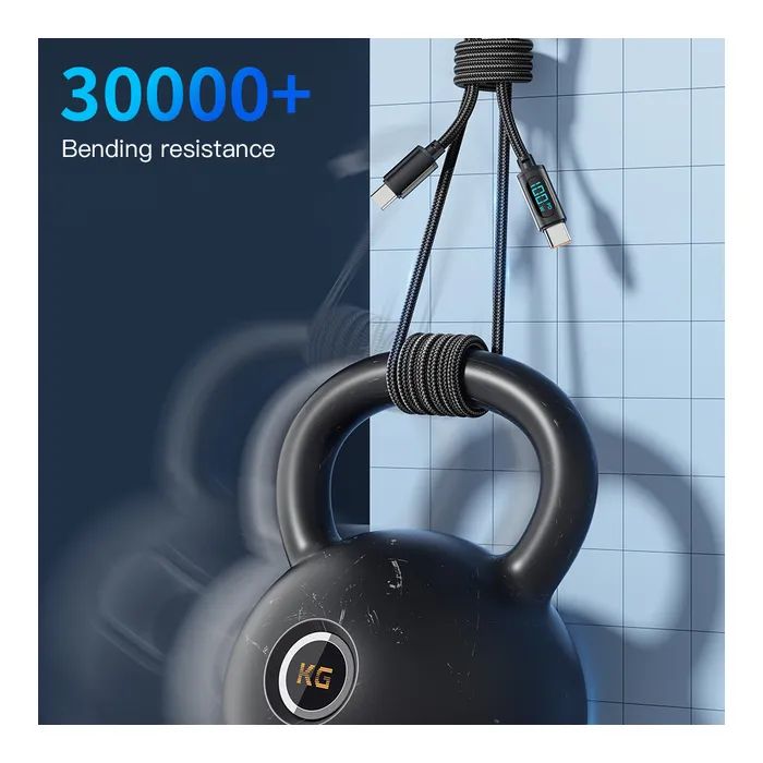 Дата кабель USB-C to USB-C 2.0m 100W LED black Essager (EXCTT1-XYA01-P) зображення 9