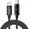 Дата кабель USB-C to USB-C 1.0m 100W LED black Essager (EXCTT1-XY01-P)