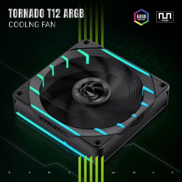 Кулер для корпуса Gamemax Tornado T12 ARGB изображение 5