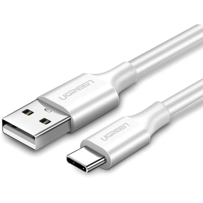 Дата кабель USB 2.0 AM to USB-C 0.25m 3A US287 white Ugreen (60119)
