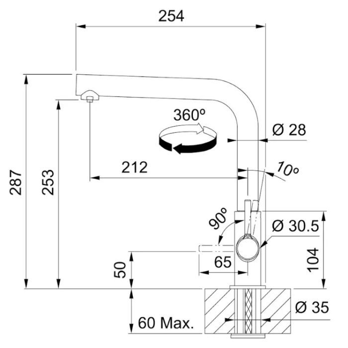 Змішувач Franke Lina L Clear Water (120.0730.802) зображення 9