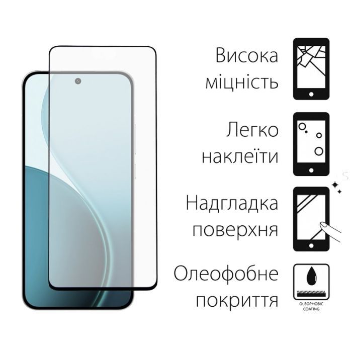 Скло захисне Dengos Full Glue OPPO Reno14 5G Black (TGFG-418) зображення 2