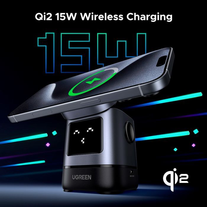 Зарядное устройство Ugreen 2-in-1 wireless iPhone + AirPods W709 gray (45775) изображение 7