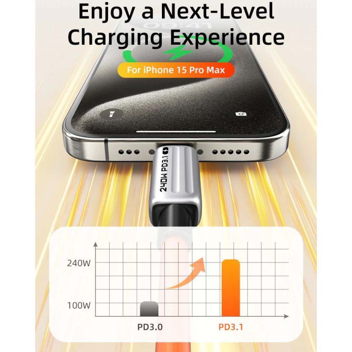 Дата кабель USB-C to USB-C 2.0m PD240W Cabletime (CA915736) изображение 3