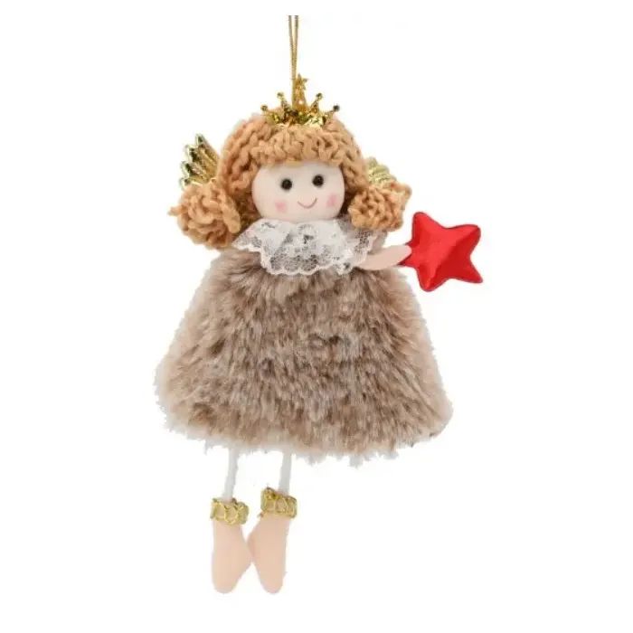 Елочная игрушка Chomik Фея хутро 8х16 см, коричнева (5900779900554_1) изображение 2
