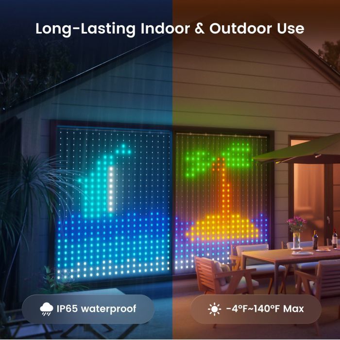 Гірлянда Yeelight RGBIC штора Yeelight Curtain light strip 1.52 м (YLYDD-0053) зображення 6