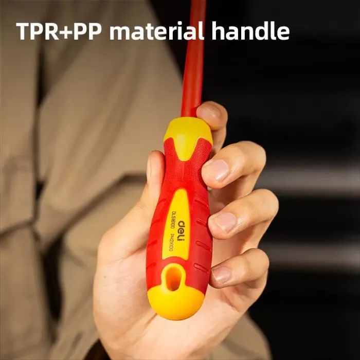 Викрутка Deli ізольована хрестова PH2 x 100 мм (EDL516100) зображення 5