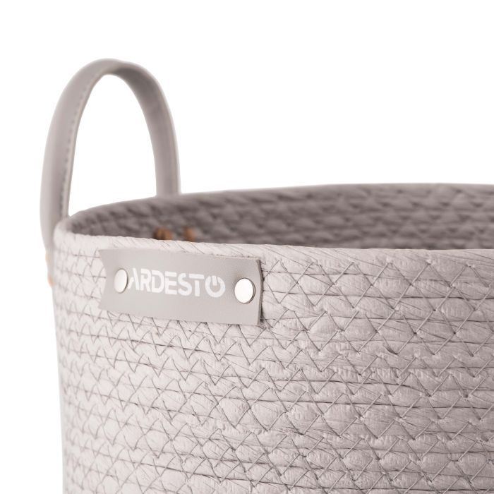 Корзина для хранения Ardesto Minimalism Бумажный шпагат Серая 6.9 л (ARHC2506RG) изображение 4