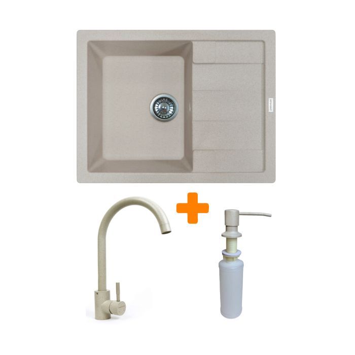 Мийка кухонна Adamant Anila Avena + змішувач та дозатор (182496900306)