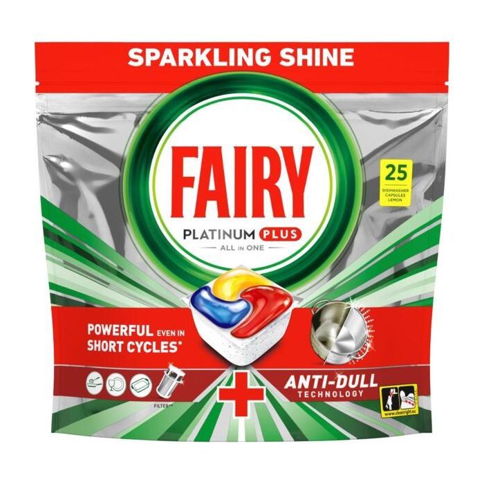 Таблетки для посудомоечных машин Fairy Platinum Plus All in One Lemon 25 шт. (8700216236386)