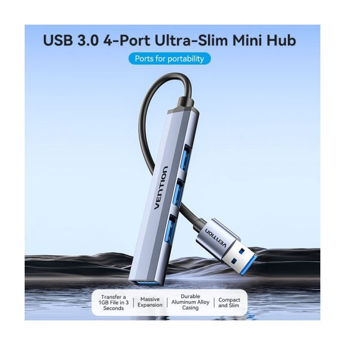Концентратор VENTION USB 3.0 to1xUSB 3.0 + 3xUSB 2.0 gray (CKOHB) изображение 4