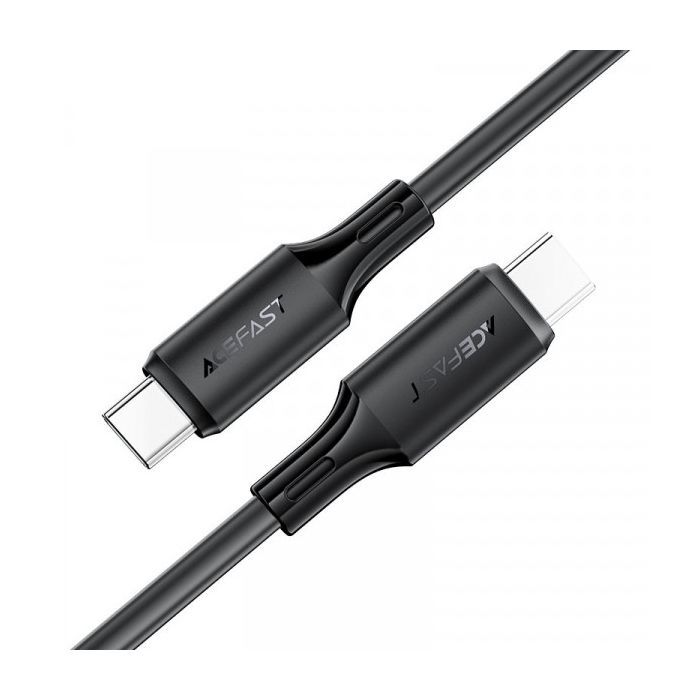 Дата кабель USB-C to USB-C 1.2m 3A 60W silicone black Acefast (6974316284161) изображение 2