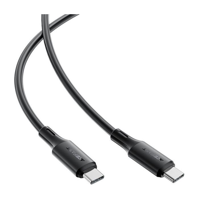 Дата кабель USB-C to USB-C 1.2m 3A 60W silicone black Acefast (6974316284161) изображение 3