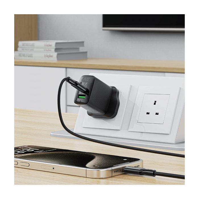 Дата кабель USB-C to USB-C 1.2m 3A 60W silicone black Acefast (6974316284161) изображение 6