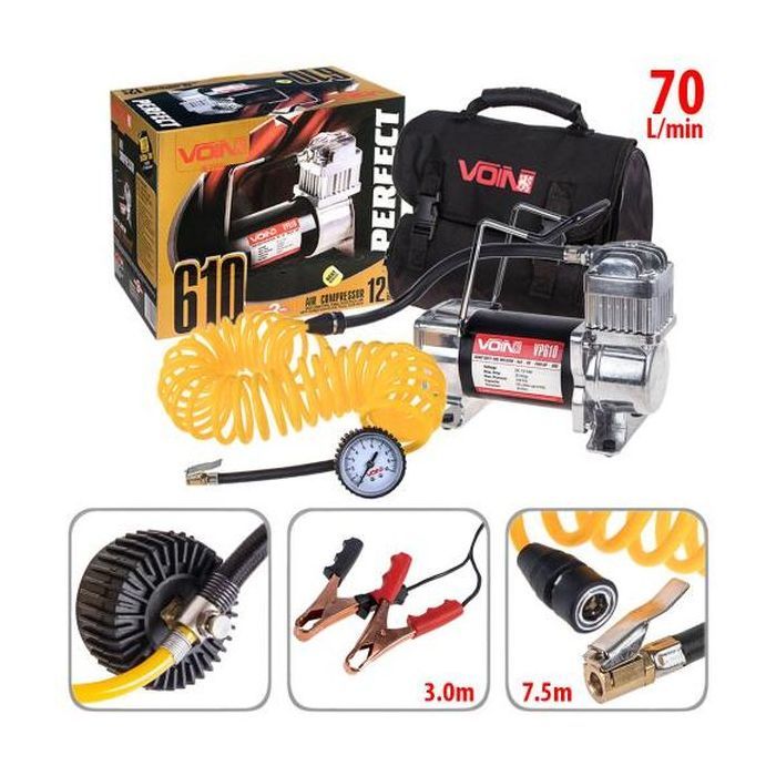 Автомобільний компресор VOIN VP-610 150psi/23Amp/70л (VP-610) зображення 5